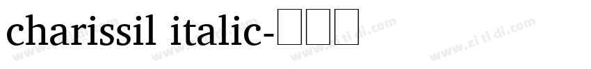 charissil italic字体转换